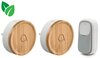 Avidsen 102498-2 draadloze en kinetische deurbel bamboe + 2 ontvangers