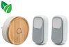 Avidsen 102498 draadloze en kinetische deurbel bamboe + 2 beldrukkers