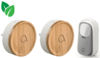 Avidsen 102498-2 draadloze en kinetische deurbel bamboe + 2 ontvangers