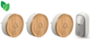 Avidsen 102498-3 draadloze en kinetische deurbel bamboe + 3 ontvangers