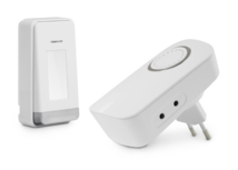 Avidsen 102438 draadloze en kinetische deurbel voorkant beldrukker plug-in ontvanger