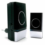 Avidsen 102326 draadloze deurbel zwart voorkant