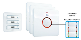 M-E BELL-233 draadloze deurbel met drie ontvangers 41097