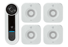 Nedis WIFICDP40CWT SmartLife Wi-Fi videodeurbel + 4 ontvangers