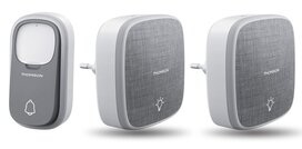 Thomson 513133 draadloze deurbel met kinetische knop en 2 plug-in ontvangers
