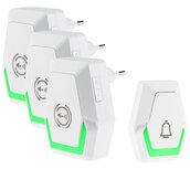 Pilota Porta draadloze deurbel 400 meter bereik met 3 ontvangers + flitslicht