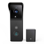 Nedis SmartLife WIFICDP21BK draadloze oplaadbare slimme Wi-Fi videodeurbel