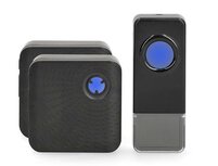 Nedis DOORB310BK2 draadloze deurbel 150 meter met twee plug-in ontvangers zwart