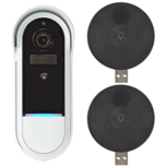 Nedis SmartLife WIFICDP30WT Wi-Fi videodeurbel wit + 2 ontvangers