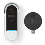 Nedis SmartLife WIFICDP30WT Wi-Fi videodeurbel wit + 1 ontvanger
