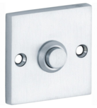 Artitec 95542 beldrukker vierkant messing mat chroom