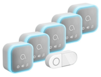 Avidsen 102508-5 Sona-T Battery draadloze deurbel met 5 ontvangers op batterijen