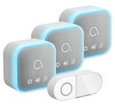 Avidsen 102508-3 Sona-T Battery draadloze deurbel met 3 ontvangers op batterijen
