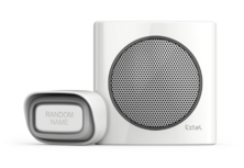 Extel diBi flash soft white draadloze deurbel 081738 voorzijde beldrukker ontvanger wit