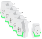 Pilota Porta draadloze deurbel 400 meter bereik met 5 ontvangers + flitslicht