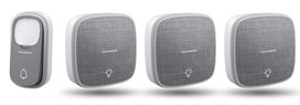 Thomson 513134 draadloze deurbel met kinetische knop en 3 batterij ontvangers