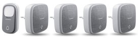 Thomson 513133 draadloze deurbel met kinetische knop en 4 plug-in ontvangers