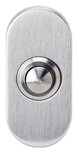 Artitec 93567 beldrukker ovaal rvs mat zilver