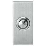 Artitec 93563 beldrukker rechthoekig rvs mat zilver