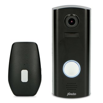 Alecto DVC600IP video deurbel met camera en wifi zwart ontvanger
