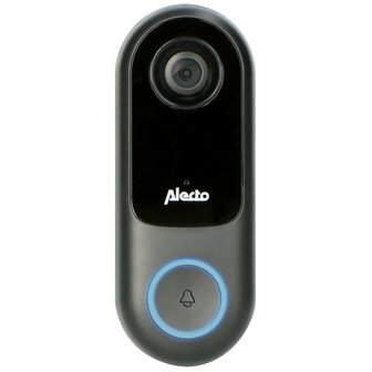 Alecto SMART-RING20 slimme wifi deurbel met camera zwart voorkant videodeurbel