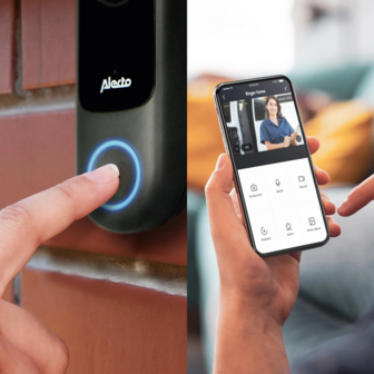 Alecto SMART-RING20 slimme wifi deurbel met camera zwart app en beldrukker