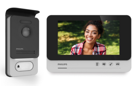 Philips WelcomeEye comfort intercom met camera voorkant deurbel en scherm 531019 voorkant