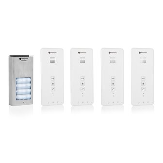 Smartwares DIC-21142 intercom voor 4 appartementen voorkant