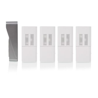 Byron DIC-21545 Draadloze audio deurbel voor 4 appartementen zijkant