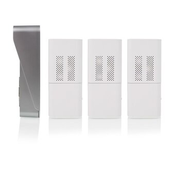 Byron DIC-21535 Draadloze audio deurbel voor 3 appartementen zijkant