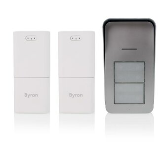 Byron DIC-21525 Draadloze audio deurbel voor 2 appartementen voorkant