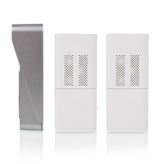 Byron DIC-21525 Draadloze audio deurbel voor 2 appartementen zijkant