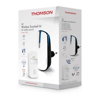 Thomson 513125 draadloze en kinetische deurbel met flitslicht doos