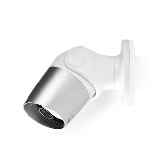 Nedis SmartLife camera voor buiten wit zilver WIFICO11CWT zijaanzicht