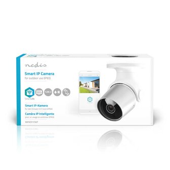 Nedis SmartLife camera voor buiten wit zilver WIFICO11CWT verpakking doos