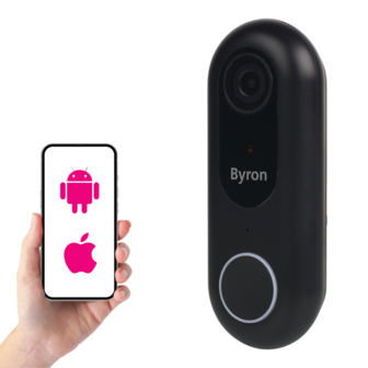 Byron DSD-28119 bedrade video deurbel met wi-fi