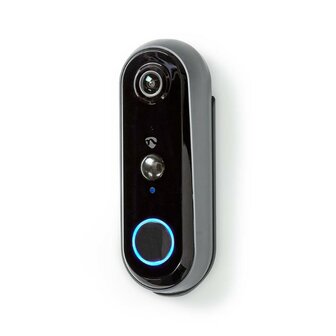 Nedis SmartLife WIFICDP20GY videodeurbel zwart schuin