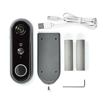 Nedis SmartLife WIFICDP20GY videodeurbel zwart onderdelen