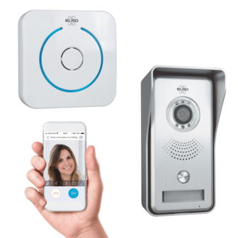 Elro DVC040IP draadloze Wi-Fi video deurbel met app voorkant met extra ontvanger