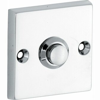 Artitec 95499 beldrukker vierkant glanzend chroom messing zilver
