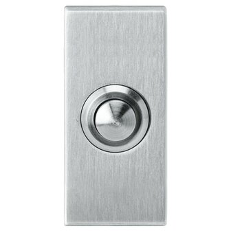 Artitec 93563 beldrukker rechthoekig rvs mat zilver