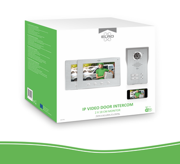 Elro DV477IP2 bedrade intercom deurbel met 2 schermen en app