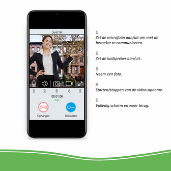 Elro DV477IP bedrade intercom deurbel met scherm en app functies