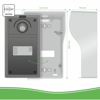 Elro DV477IP bedrade intercom deurbel met scherm en app afmetingen