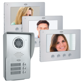 Elro DV477W3 bedrade intercom deurbel met camera en 3 schermen