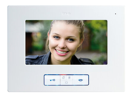 M-E VD ALU-6720 A video intercom deurbel bedraad voor twee appartementen antraciet