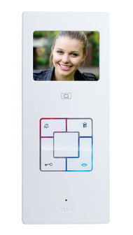 M-E Vistus VD ALU-6310 S video intercom deurbel met 1 beldrukker display scherm