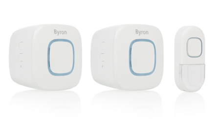 Byron DBY-24724 Draadloze deurbelset voorkant schuin