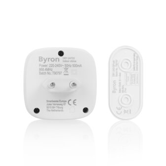 Byron DBY-24722 Draadloze deurbelset achterkant