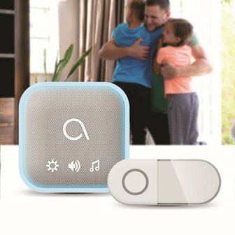 Avidsen Sona-T Plug-In draadloze deurbel met flitslicht op netstroom